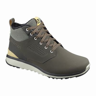 Pánské Zimní Boty Salomon UTILITY FREEZE CLIMASALOMON™ WATERPROOF Olivy Zelené/Šedé SA85763-374